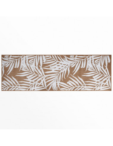 Tappeto da Esterno Marrone e Bianco 80x250 cm Reversibile