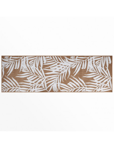 Tappeto da Esterno Marrone e Bianco 80x250 cm Reversibile