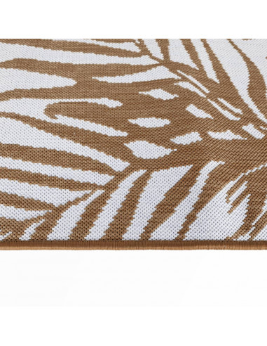 Tappeto da Esterno Marrone e Bianco 80x250 cm Reversibile