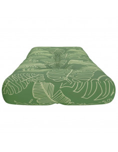Cuscino per Pallet Motivo a Foglie 120x40x12 cm Tessuto