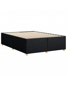 Giroletto senza Materasso Nero 160x200 cm in Tessuto