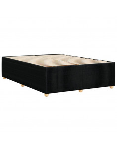 Giroletto senza Materasso Nero 160x200 cm in Tessuto