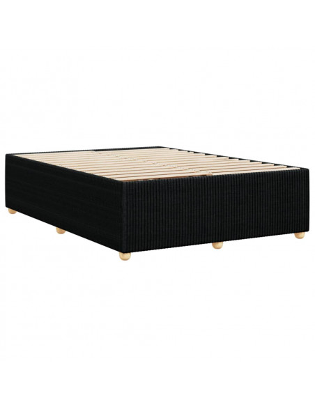 Giroletto senza Materasso Nero 160x200 cm in Tessuto