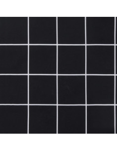 Cuscino per Panca a Quadri Neri 180x50x7 cm in Tessuto Oxford