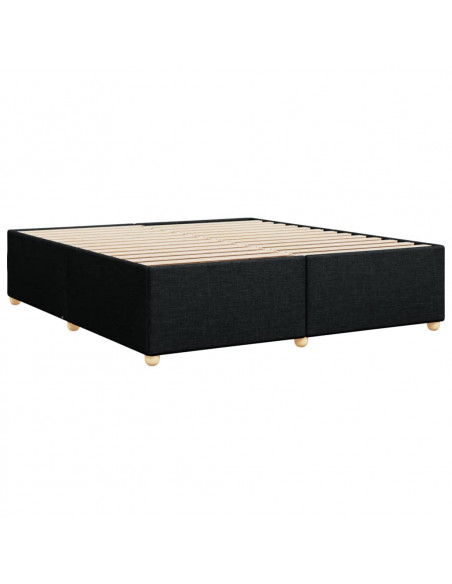 Giroletto senza Materasso Nero 200x200 cm in Tessuto