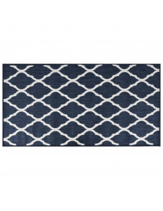 Tappeto da Esterno Navy e Bianco 80x150 cm Design Reversibile 2