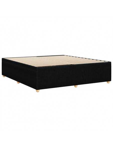 Giroletto senza Materasso Nero 200x200 cm in Tessuto