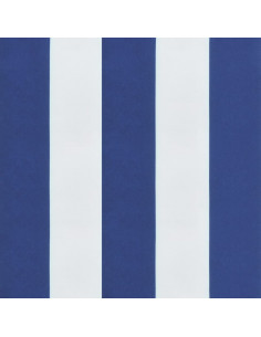 Cuscino per Panca Bianco e Blu 180x50x7 cm in Tessuto Oxford