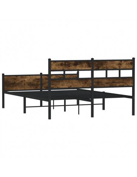 Giroletto senza Materasso Rovere Fumo 140x190 cm in Truciolato