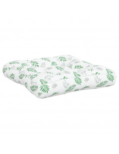 Cuscini per Pallet 2 pz Motivo a Foglie in Tessuto Oxford