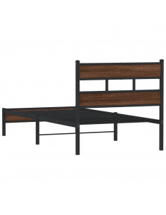 Giroletto senza Materasso Rovere Marrone 107x200 cm Truciolato