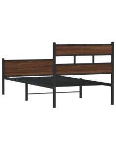 Giroletto senza Materasso Rovere Marrone 107x200 cm Truciolato