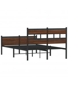 Giroletto senza Materasso Rovere Marrone 120x190 cm Truciolato