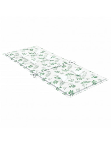 Cuscini per Sedia Schienale Alto 6 pz Motivo Foglie in Tessuto