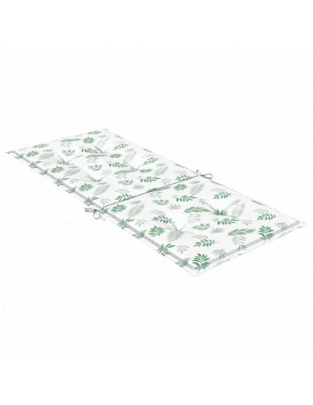 Cuscini per Sedia Schienale Alto 6 pz Motivo Foglie in Tessuto