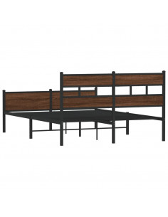 Giroletto senza Materasso Rovere Marrone 137x190 cm Truciolato