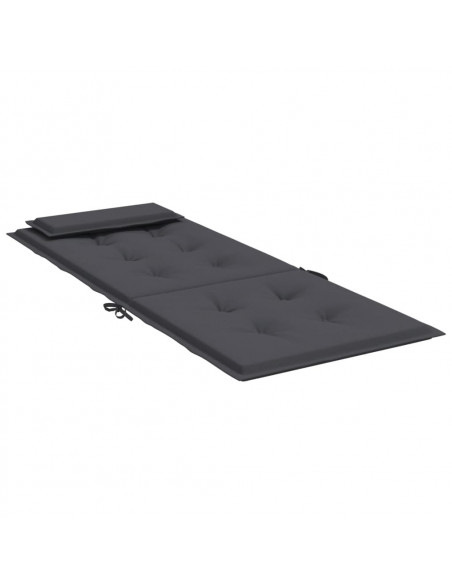 Cuscini per Sedia Schienale Alto 4 pz Antracite Tessuto Oxford