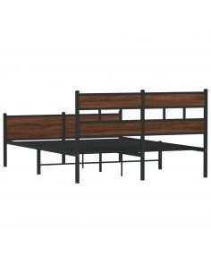 Giroletto senza Materasso Rovere Marrone 150x200 cm Truciolato