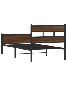 Giroletto senza Materasso Rovere Marrone 80x200cm in Truciolato