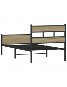 Giroletto senza Materasso Rovere Sonoma 100x190cm in Truciolato