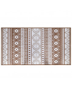Tappeto da Esterno Marrone e Bianco 80x150 cm Reversibile