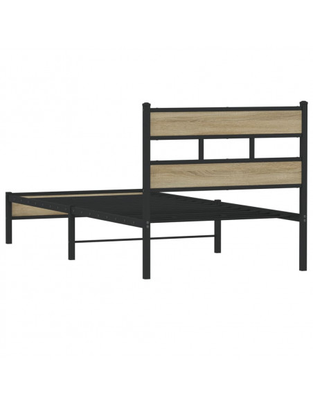 Giroletto senza Materasso Rovere Sonoma 100x190cm in Truciolato