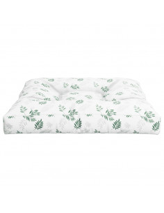 Cuscino per Pallet con Motivo a Foglie 70x70x12 cm in Tessuto