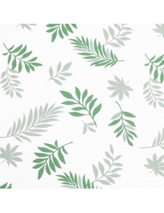 Cuscino Panca Giardino con Motivo a Foglie 120x50x7 cm Tessuto
