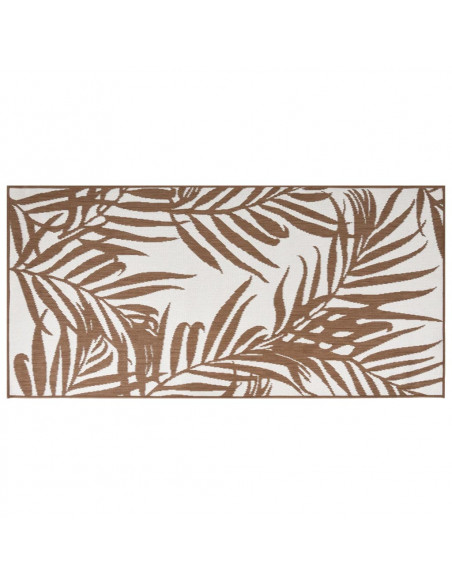 Tappeto da Esterno Marrone e Bianco 80x150 cm Reversibile