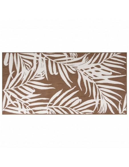 Tappeto da Esterno Marrone e Bianco 80x150 cm Reversibile
