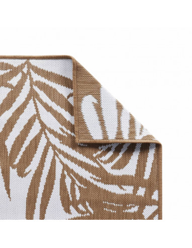 Tappeto da Esterno Marrone e Bianco 80x150 cm Reversibile