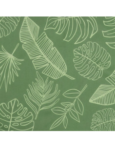 Cuscino Panca Giardino con Motivo a Foglie 120x50x7 cm Tessuto