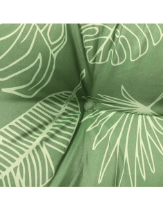 Cuscini Panca Giardino 2 pz Motivo a Foglie 100x50x7 cm Tessuto