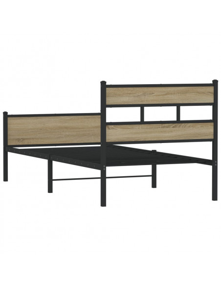 Giroletto senza Materasso Rovere Sonoma 90x200 cm in Truciolato