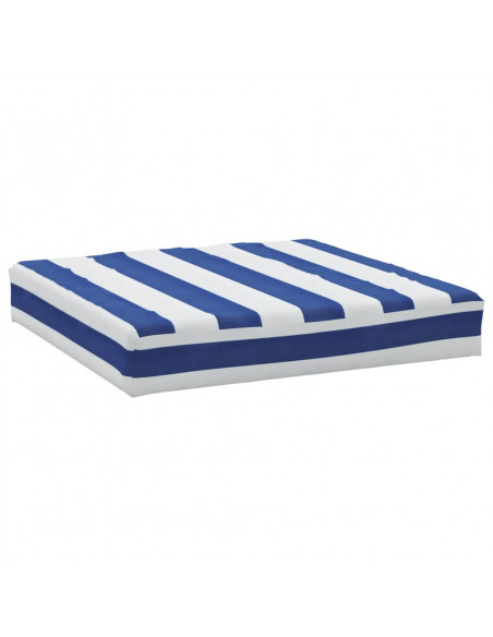 Cuscini per Pallet 2 pz Strisce Blu e Bianche Tessuto Oxford