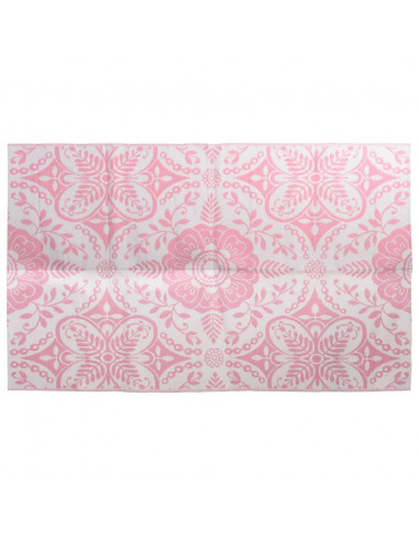 Tappeto da Esterni Rosa 190x290 cm in PP
