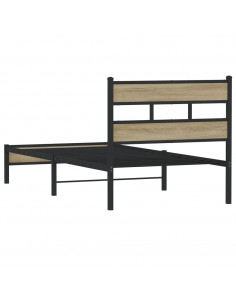 Giroletto senza Materasso Rovere Sonoma 90x200 cm in Truciolato