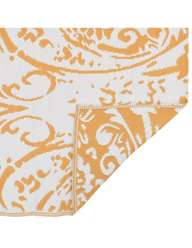 Tappeto da Esterni Arancione e Bianco 190x290 cm in PP