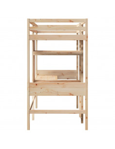 Giroletto Soppalco senza Materasso 75x190cm Legno Massello Pino