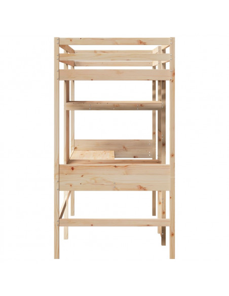 Giroletto Soppalco senza Materasso 75x190cm Legno Massello Pino