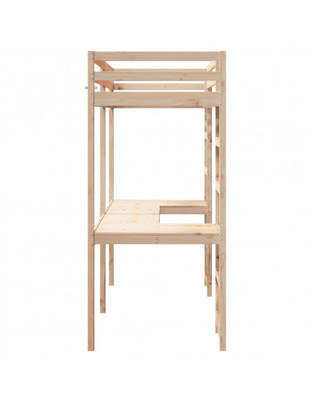 Giroletto Soppalco senza Materasso 80x200cm Legno Massello Pino