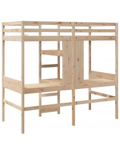 Giroletto Soppalco senza Materasso 90x190cm Legno Massello Pino