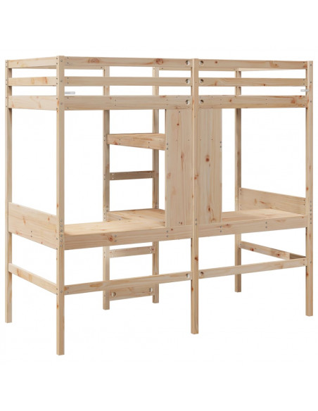 Giroletto Soppalco senza Materasso 90x190cm Legno Massello Pino
