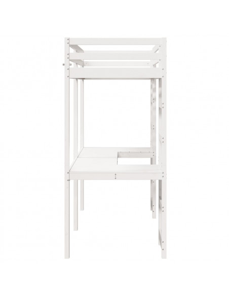 Giroletto Soppalco senza Materasso Bianco 80x200cm Legno Pino