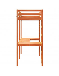 Giroletto Soppalco senza Materasso Marrone Cera 75x190cm Pino