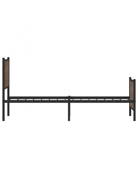 Giroletto Testiera e Pediera Metallo Rovere Marrone 107x203 cm