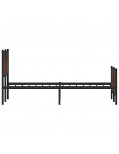 Giroletto Testiera e Pediera Metallo Rovere Marrone 120x200 cm