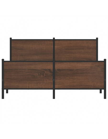 Giroletto Testiera e Pediera Metallo Rovere Marrone 140x190 cm