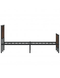 Giroletto Testiera e Pediera Metallo Rovere Marrone 140x200 cm