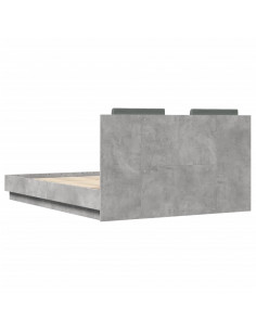 Giroletto Testiera Grigio Cemento 120x190 cm Legno Multistrato